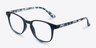 Monday Blue PlasticEyeglass Frames from EyeBuyDirect, Angle View