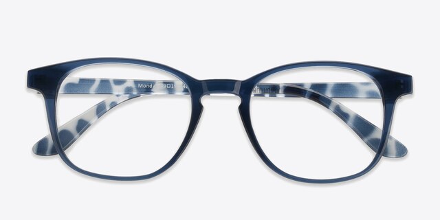 Monday Blue PlasticEyeglass Frames from EyeBuyDirect, Closed View