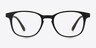 Monday Matte Black PlasticEyeglass Frames from EyeBuyDirect, Front View