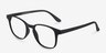 Monday Matte Black PlasticEyeglass Frames from EyeBuyDirect, Angle View