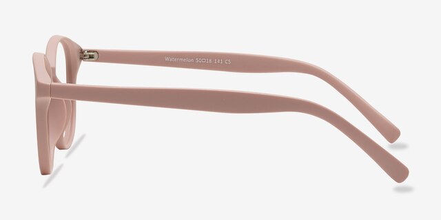 Watermelon Light Pink PlasticEyeglass Frames from EyeBuyDirect, Side View