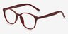 Watermelon Dark Burgundy PlasticEyeglass Frames from EyeBuyDirect, Angle View