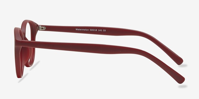 Watermelon Dark Burgundy PlasticEyeglass Frames from EyeBuyDirect, Side View