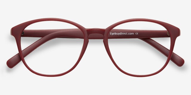 Watermelon Dark Burgundy PlasticEyeglass Frames from EyeBuyDirect, Closed View