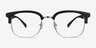Yokote Matte Black Plastic-metalMontures de lunettes de vue d'EyeBuyDirect, Vue de Face