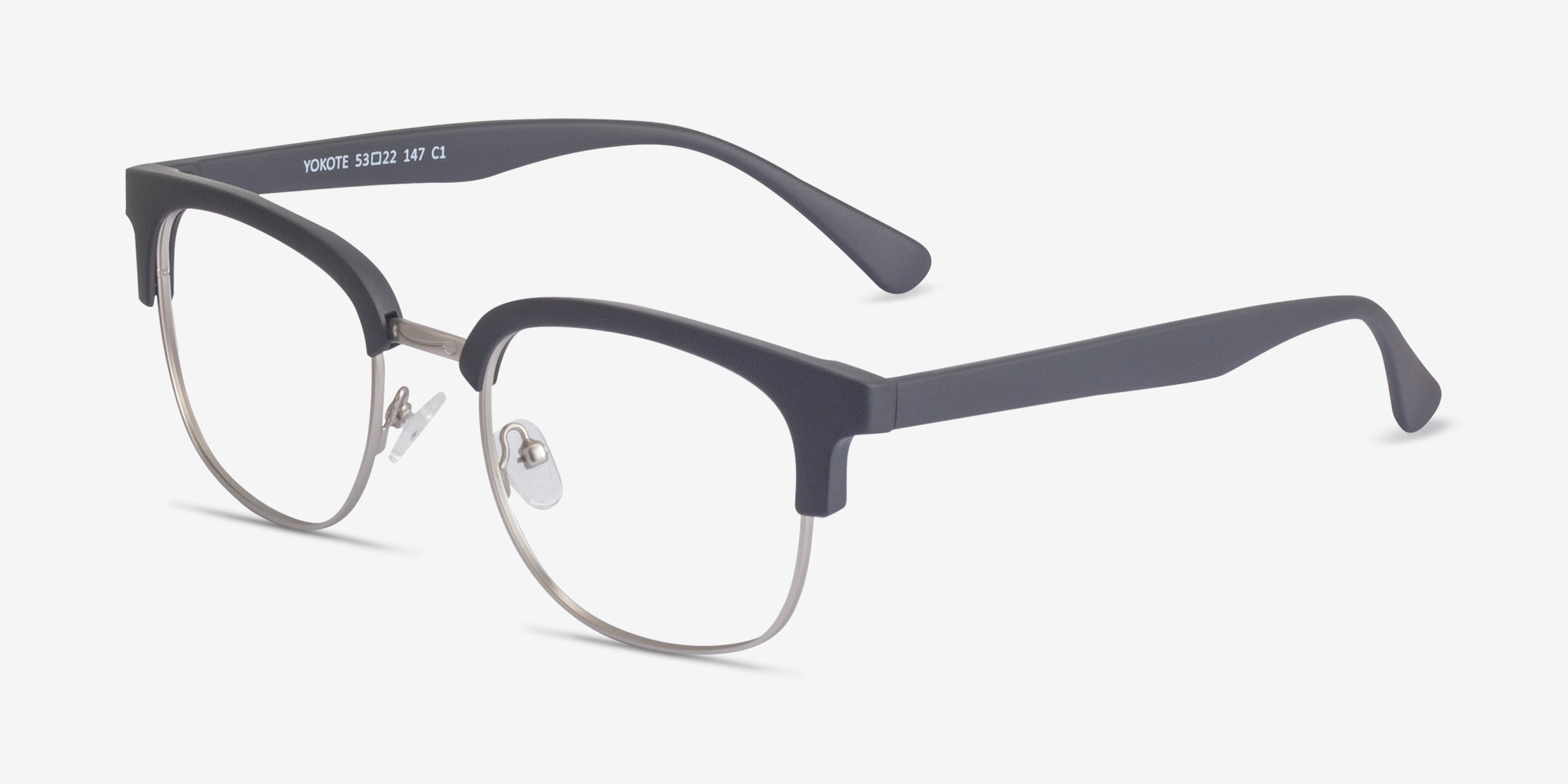 Yokote Browline Matte Black Full Rim Eyeglasses