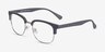 Yokote Matte Black Plastic-metalMontures de lunettes de vue d'EyeBuyDirect, Vue d'Angle