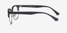 Yokote Matte Black Plastic-metalMontures de lunettes de vue d'EyeBuyDirect, Vue de Côté