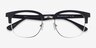 Yokote Matte Black Plastic-metalMontures de lunettes de vue d'EyeBuyDirect, Vue Rapprochée