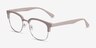 Yokote Gray Plastic-metalEyeglass Frames from EyeBuyDirect, Angle View