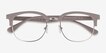 Yokote Gray Plastic, MetalEyeglass Frames from EyeBuyDirect, Closed View
