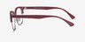 Yokote Matte Burgundy Plastic-metalMontures de lunettes de vue d'EyeBuyDirect, Vue de Côté