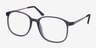 Ithaca Matte Gray PlasticEyeglass Frames from EyeBuyDirect, Angle View