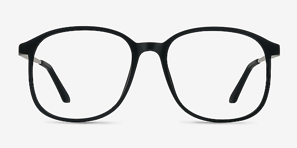 Ithaca Matte Black Plastic Eyeglass Frames