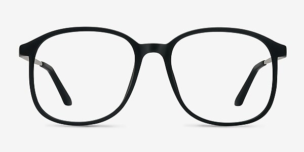 Ithaca Matte Black Plastic Eyeglass Frames