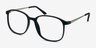 Ithaca Matte Black PlasticEyeglass Frames from EyeBuyDirect, Angle View