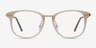Cosmo Matte Beige MetalEyeglass Frames from EyeBuyDirect, Front View