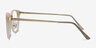 Cosmo Matte Beige MetalEyeglass Frames from EyeBuyDirect, Side View