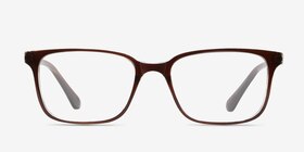 November Brown Clear  Plastique Montures de lunettes de vue d'EyeBuyDirect, Vue de Face
