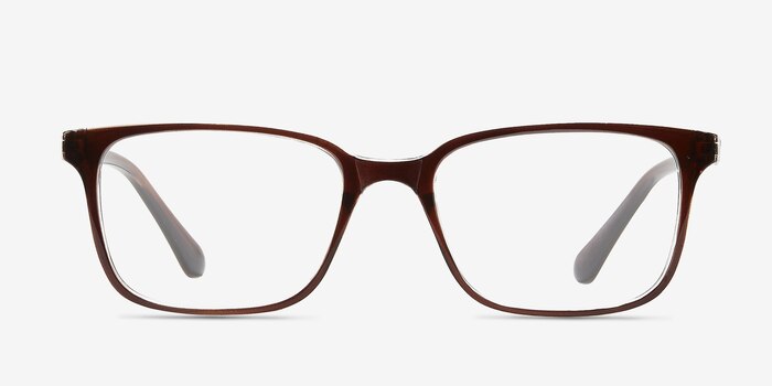 November Brown Clear  Plastique Montures de lunettes de vue d'EyeBuyDirect