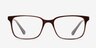 November Brown Clear PlasticEyeglass Frames from EyeBuyDirect, Front View