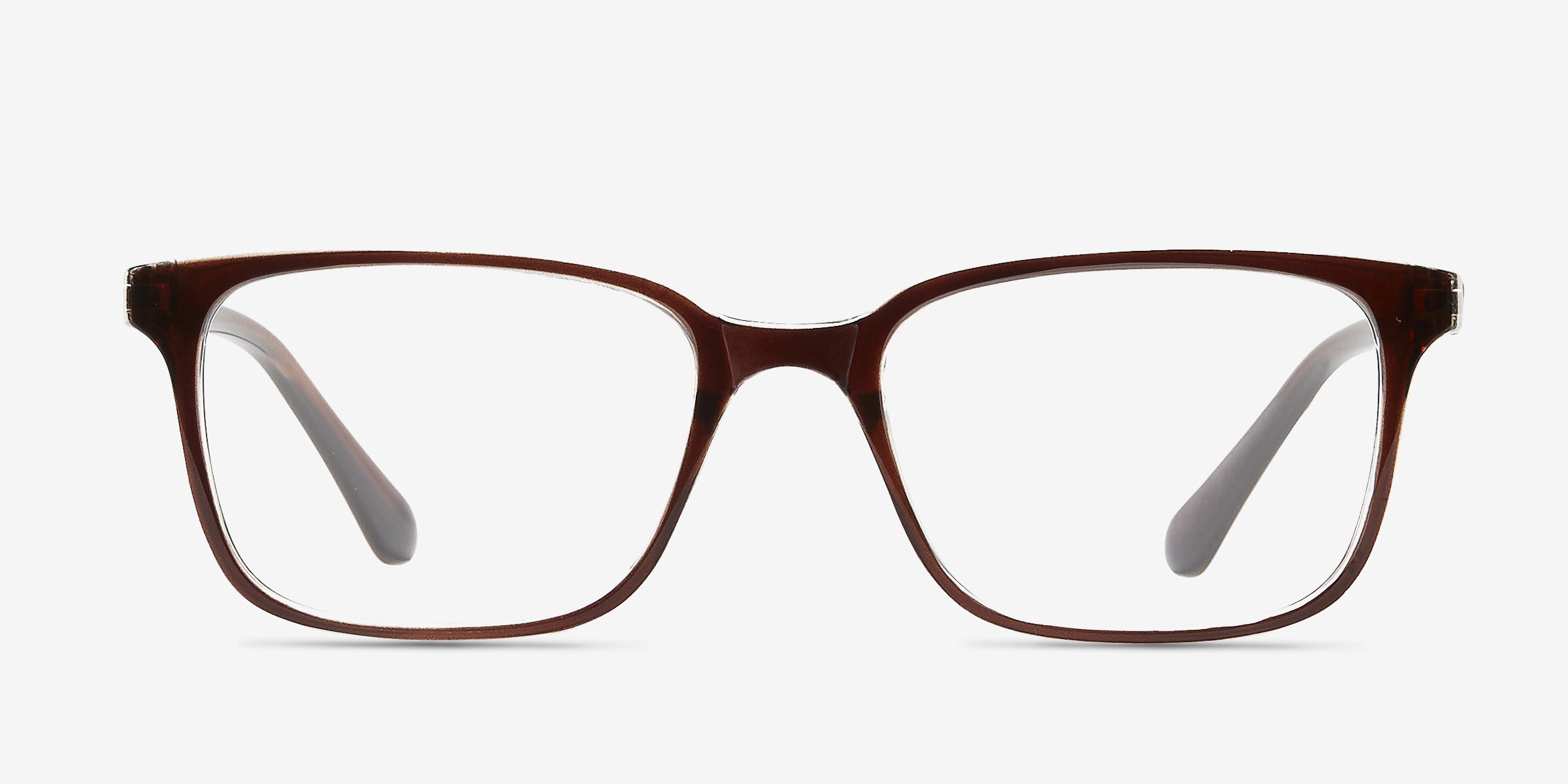 November Rectangle Brown Clear Full Rim Eyeglasses Eyebuydirect