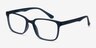 November Matte Navy PlasticEyeglass Frames from EyeBuyDirect, Angle View