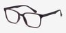 November Matte Burgundy PlasticEyeglass Frames from EyeBuyDirect, Angle View