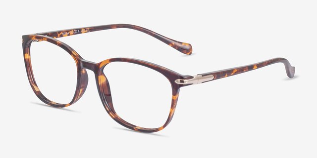 Nola Brown PlasticEyeglass Frames from EyeBuyDirect, Angle View