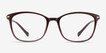 Nola Dark Red MetalEyeglass Frames from EyeBuyDirect, Front View