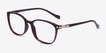 Nola Dark Red MetalEyeglass Frames from EyeBuyDirect, Angle View