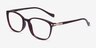 Nola Dark Red PlasticEyeglass Frames from EyeBuyDirect, Angle View