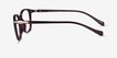 Nola Dark Red MetalEyeglass Frames from EyeBuyDirect, Side View