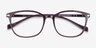 Nola Dark Red PlasticEyeglass Frames from EyeBuyDirect, Closed View