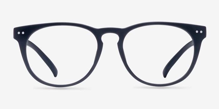 Brick Lane Matte Navy Plastic Eyeglass Frames from EyeBuyDirect