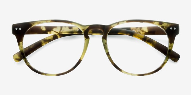 Brick Lane Matte Tortoise PlasticEyeglass Frames from EyeBuyDirect, Closed View