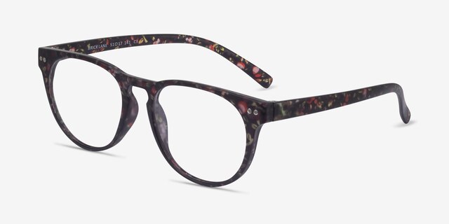 Brick Lane Matte Floral PlasticEyeglass Frames from EyeBuyDirect, Angle View