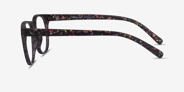 Brick Lane Matte Floral PlasticEyeglass Frames from EyeBuyDirect, Side View