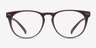 Brick Lane Matte Brown PlasticEyeglass Frames from EyeBuyDirect, Front View