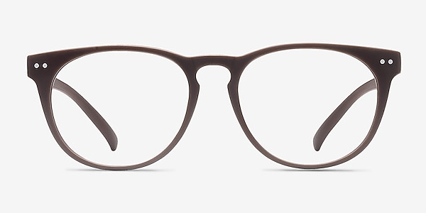 Brick Lane Matte Brown Plastic Eyeglass Frames