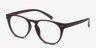 Brick Lane Matte Brown PlasticEyeglass Frames from EyeBuyDirect, Angle View