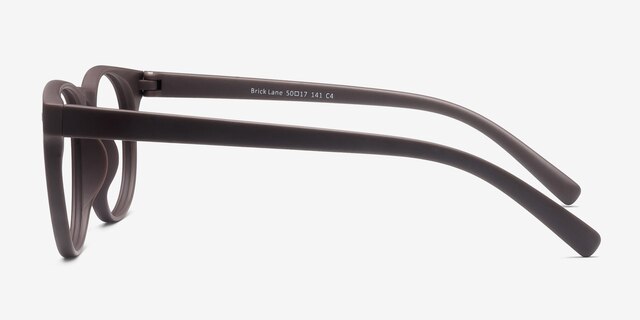 Brick Lane Matte Brown PlasticEyeglass Frames from EyeBuyDirect, Side View