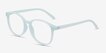 Dutchess Light Blue PlasticEyeglass Frames from EyeBuyDirect, Angle View