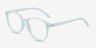 Dutchess Light Blue PlasticEyeglass Frames from EyeBuyDirect, Angle View