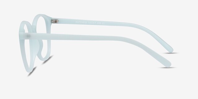 Dutchess Light Blue PlasticEyeglass Frames from EyeBuyDirect, Side View