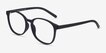Dutchess Matte Black PlasticEyeglass Frames from EyeBuyDirect, Angle View