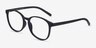 Dutchess Matte Black PlastiqueMontures de lunettes de vue d'EyeBuyDirect, Vue d'Angle