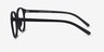 Dutchess Matte Black PlastiqueMontures de lunettes de vue d'EyeBuyDirect, Vue de Côté