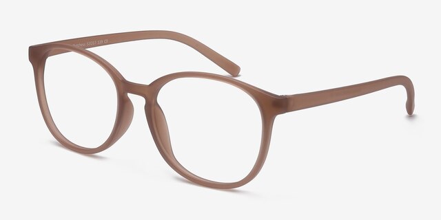 Dutchess Matte Brown PlasticEyeglass Frames from EyeBuyDirect, Angle View