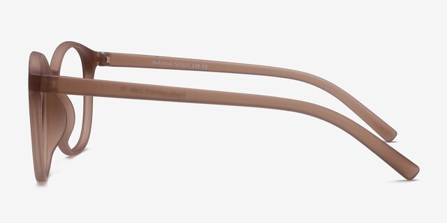 Dutchess Matte Brown PlasticEyeglass Frames from EyeBuyDirect, Side View